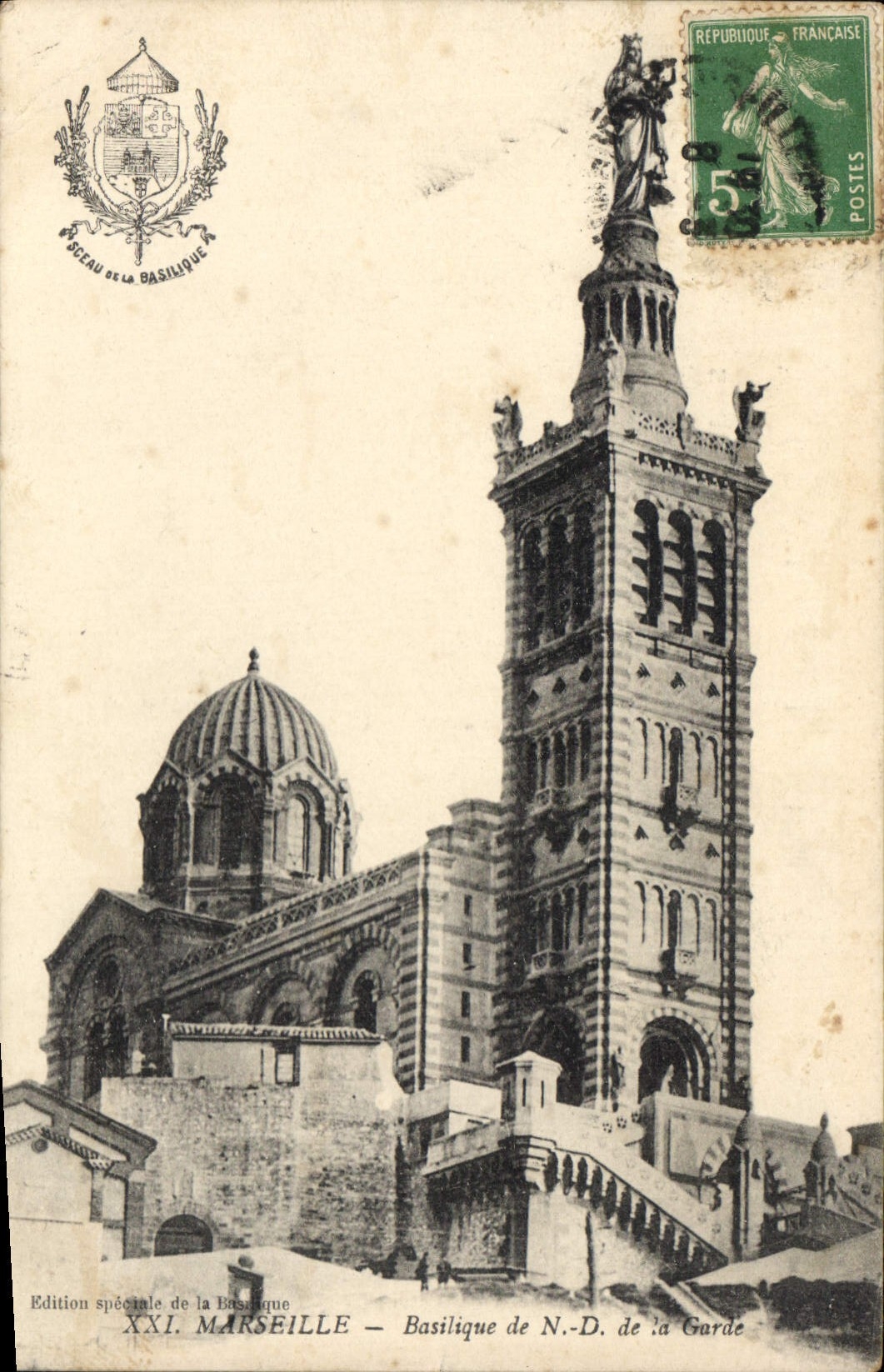 CPA Marseille Basilique de Notre Dame de la Garde 