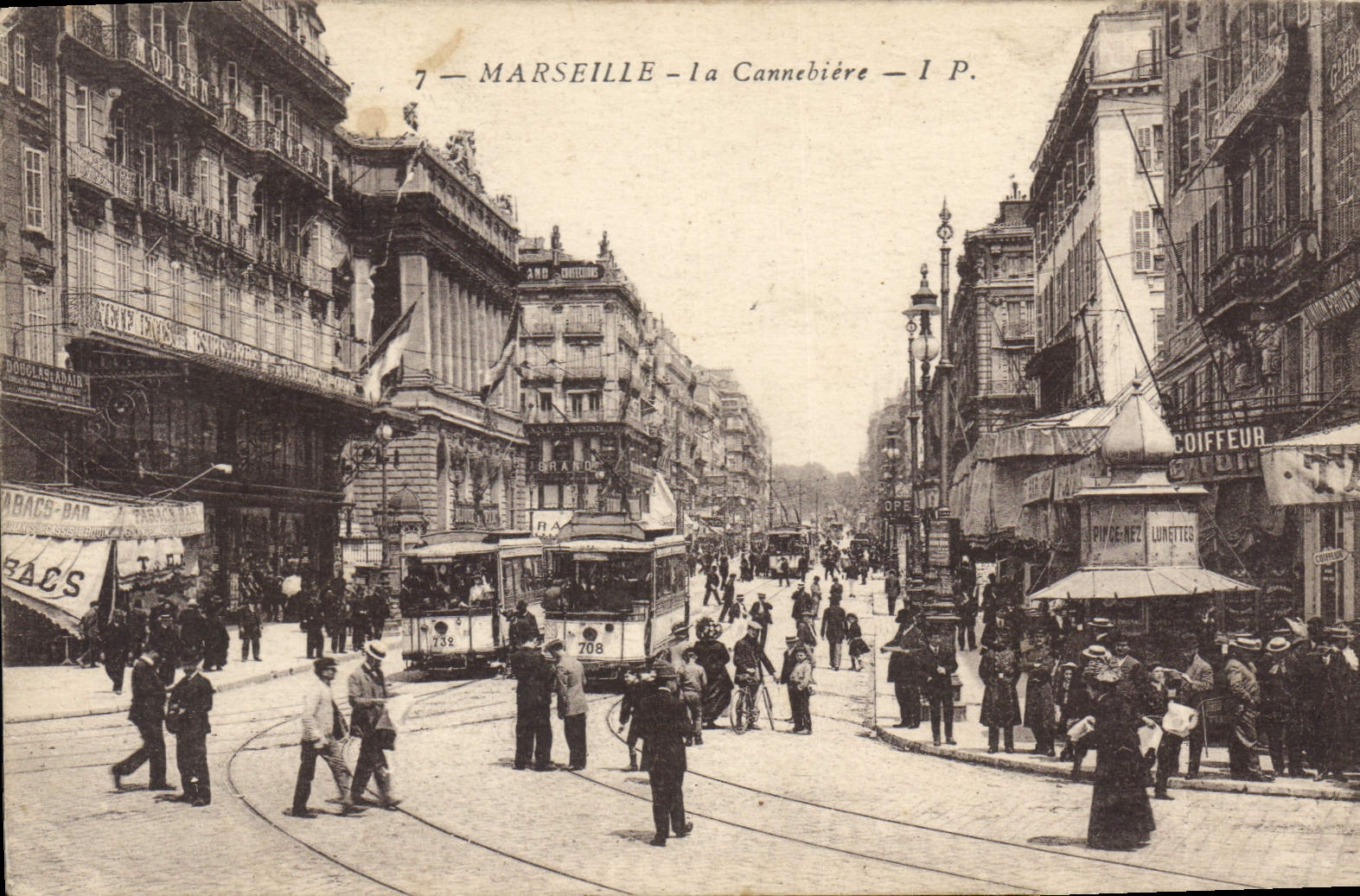 CPA Marseille La Cannebiere Tramways