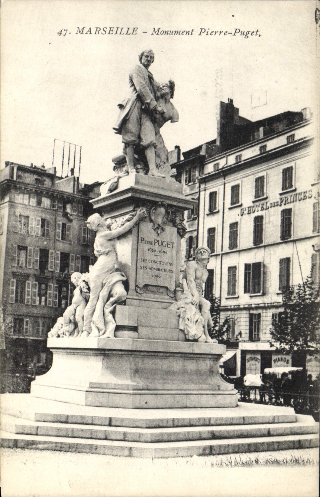 CPA Marseille Monument Pierre Puget 