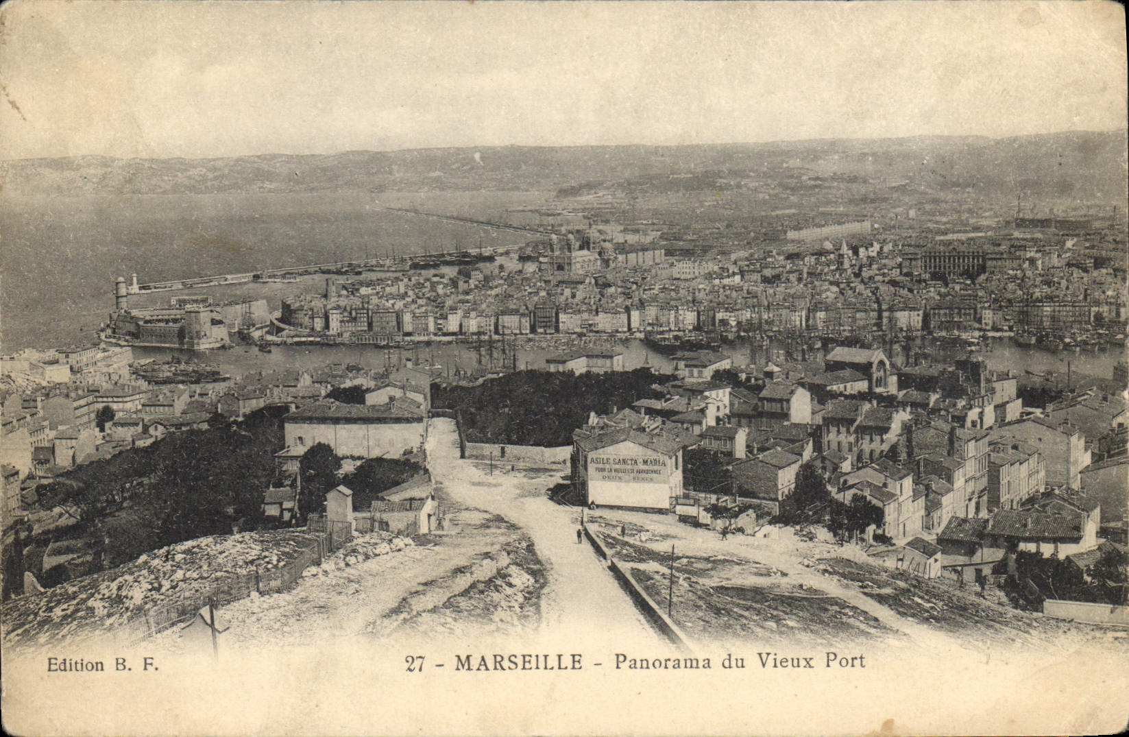 CPA Marseille Panorama du vieux Port