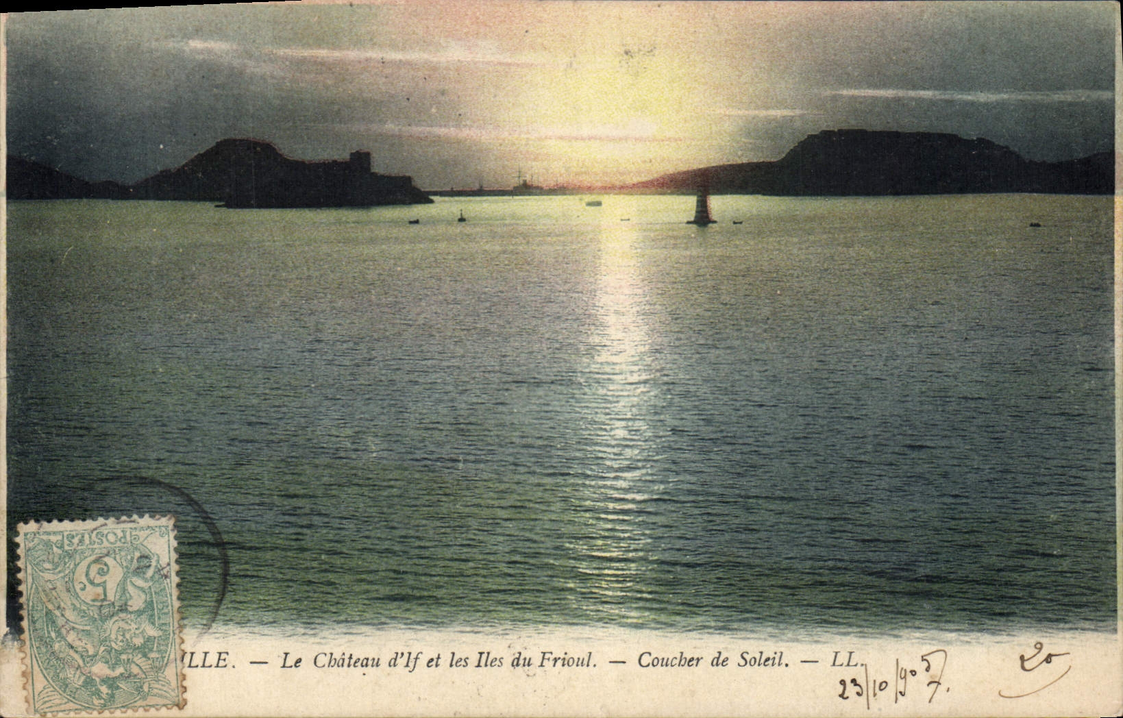 CPA Marseille le chateau d'If et les Iles du Frioul coucher de soleil