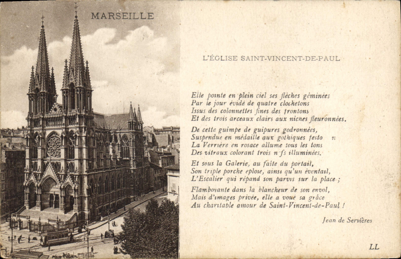 CPA Marseille l'Eglise Saint Vincent de Paul 