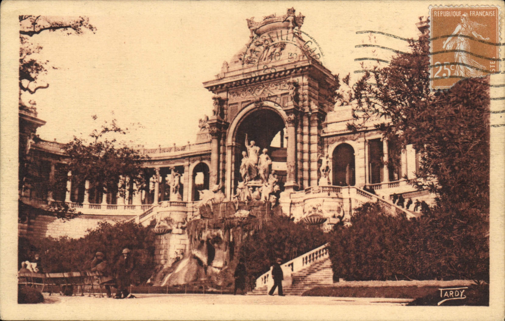 CPA Marseille le palais Longchamp le Motif principal