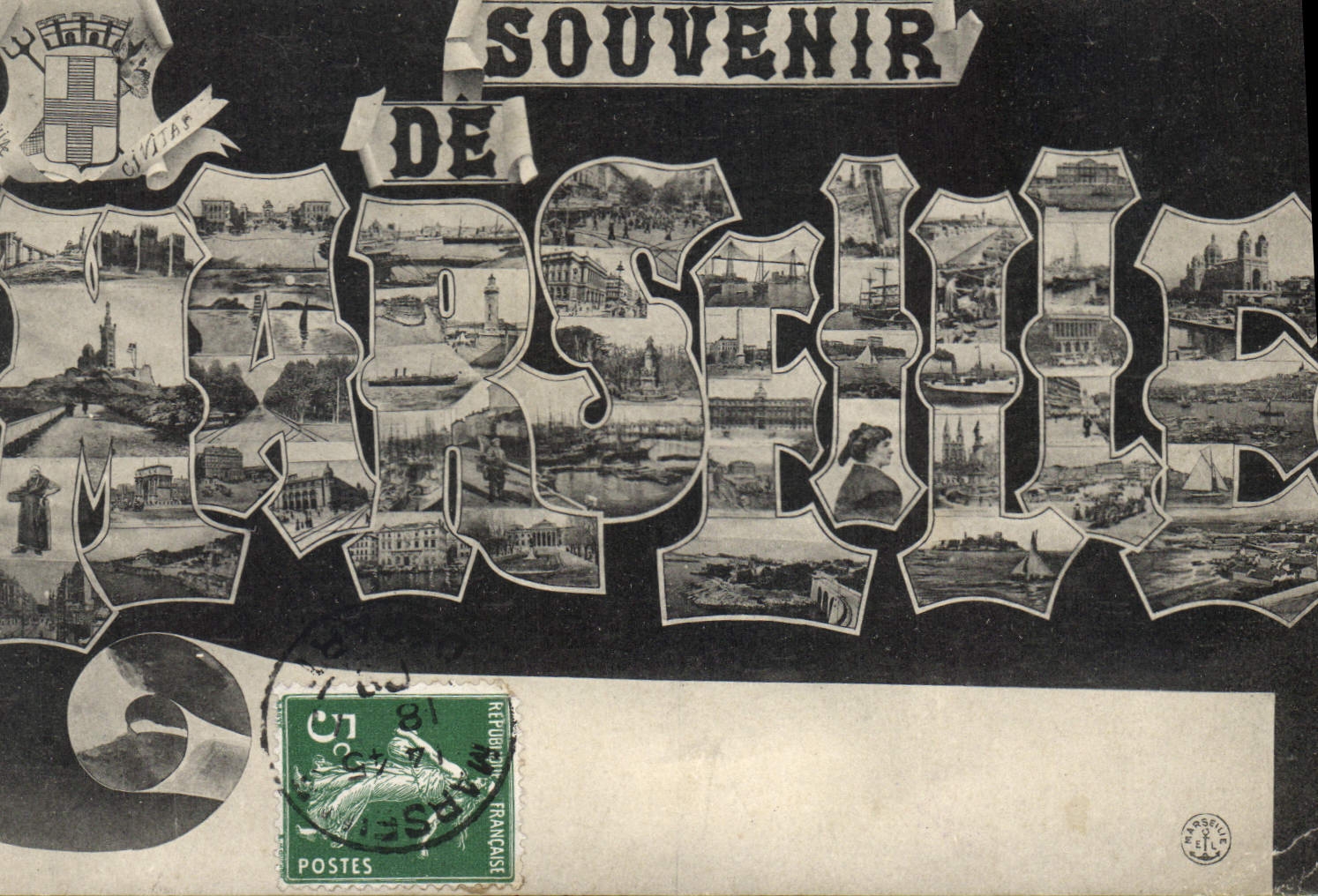 CPA Souvenir de Marseille 