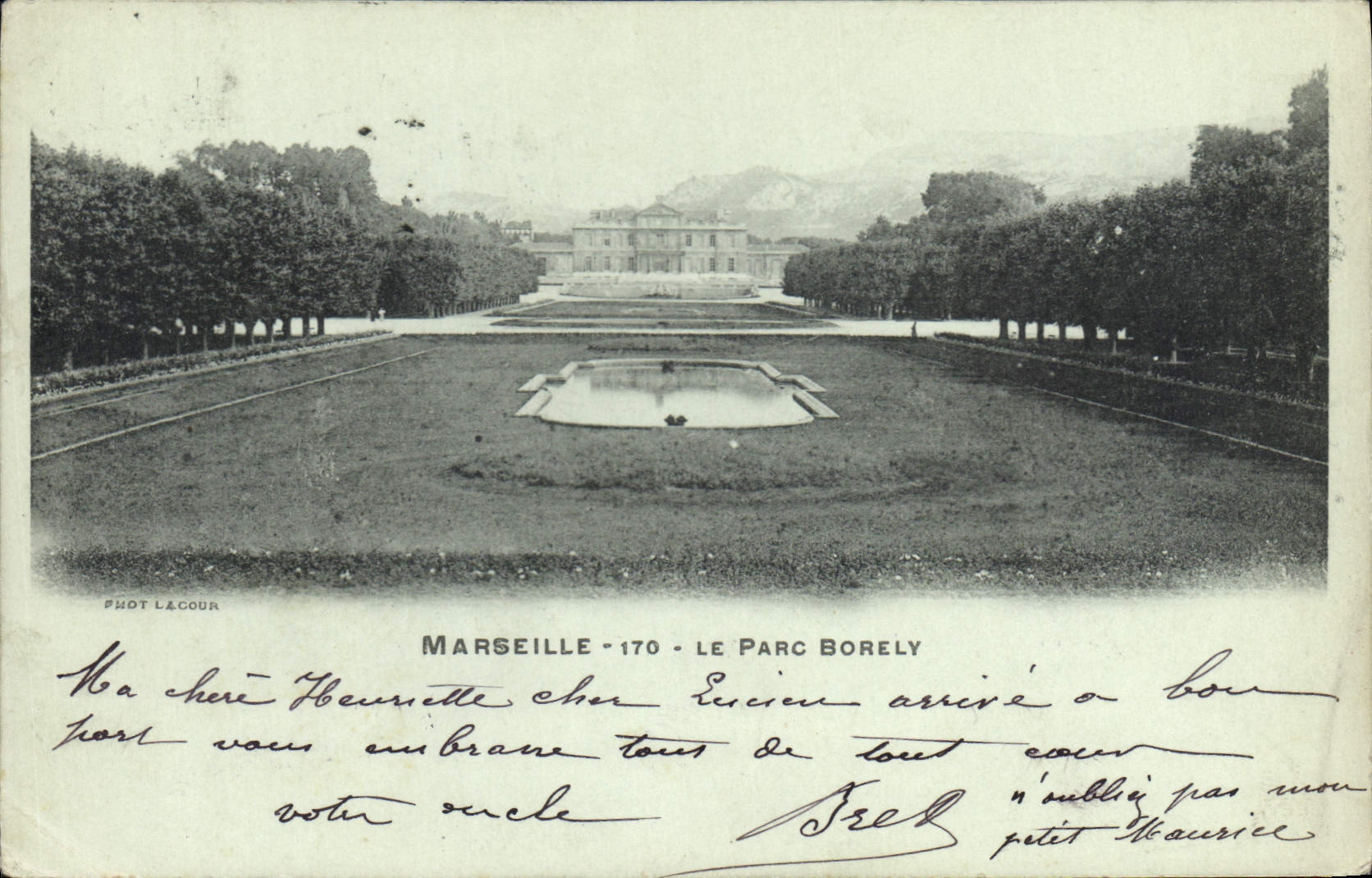 CPA Marseille le parc Borely