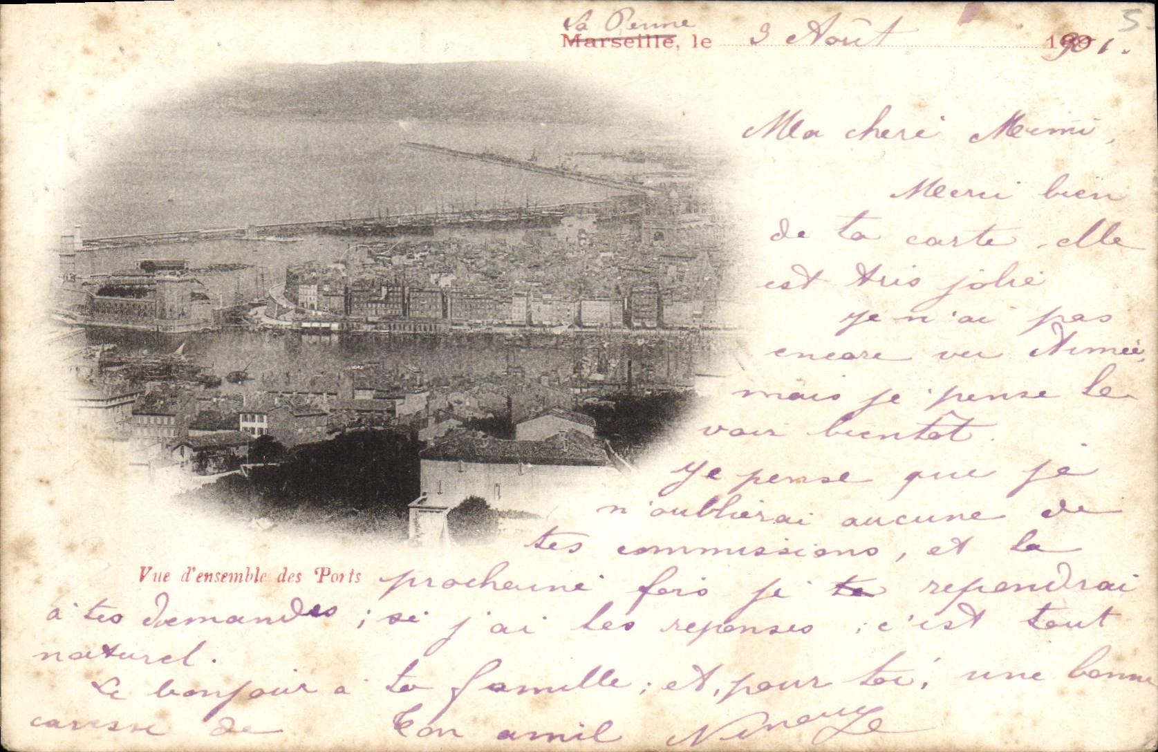 CPA Marseille vue d'ensemble des Ports 