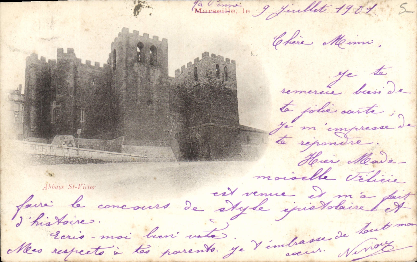 CPA Marseille l'Abbaye St Victor 