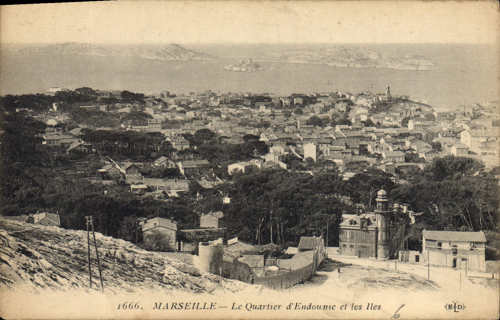 CPA Marseille le Quartier d'Endoume et les Iles