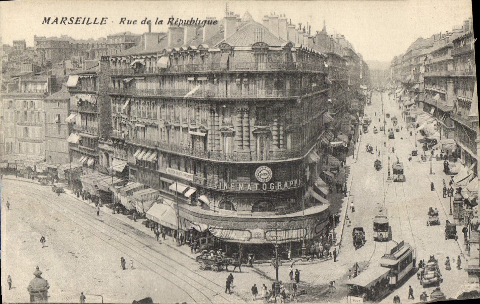 CPA Marseille Rue de la Republique Tramway