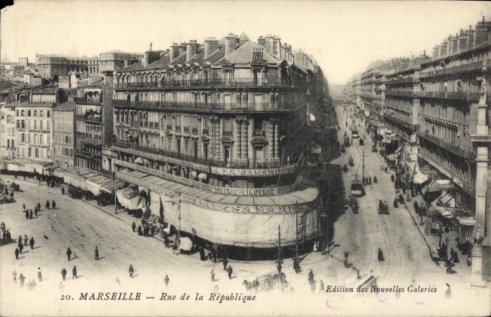 CPA Marseille la Rue de la Republique Tramway