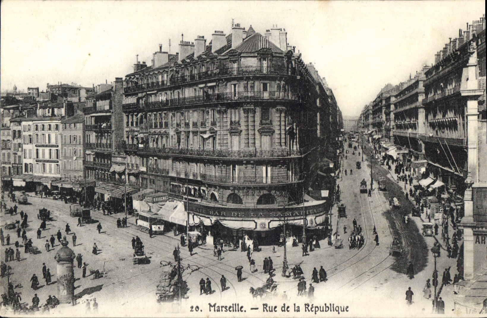 CPA Marseille Rue de la Republique Tramway
