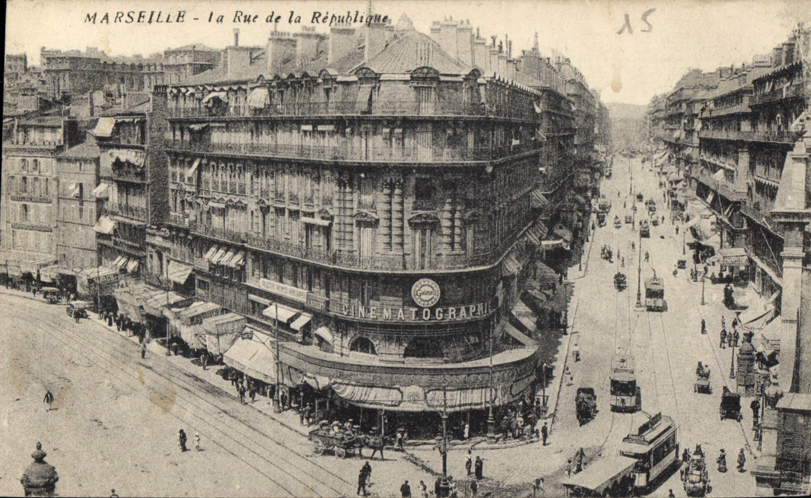 CPA Marseille Rue de la Republique Tramway