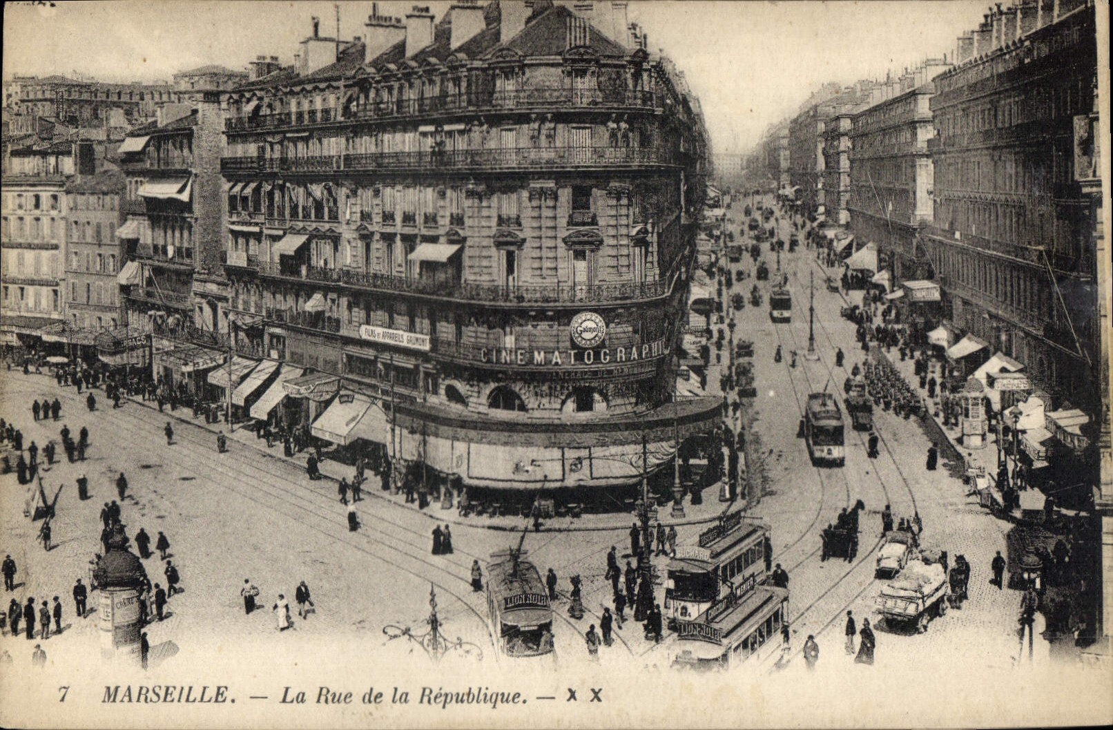 CPA Marseille Rue de la Republique Tramway