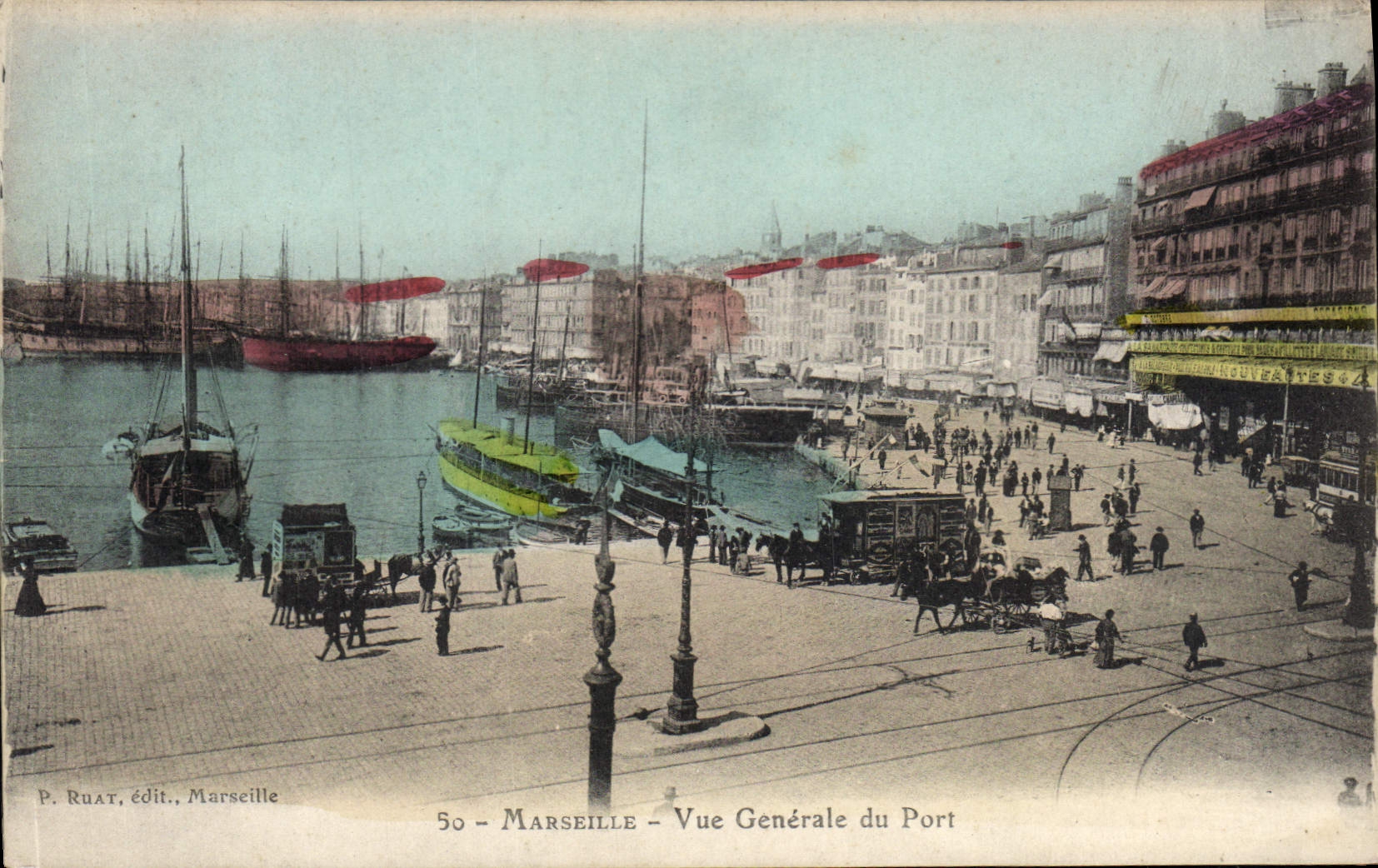 CPA Marseille vue generale du Port Bateaux