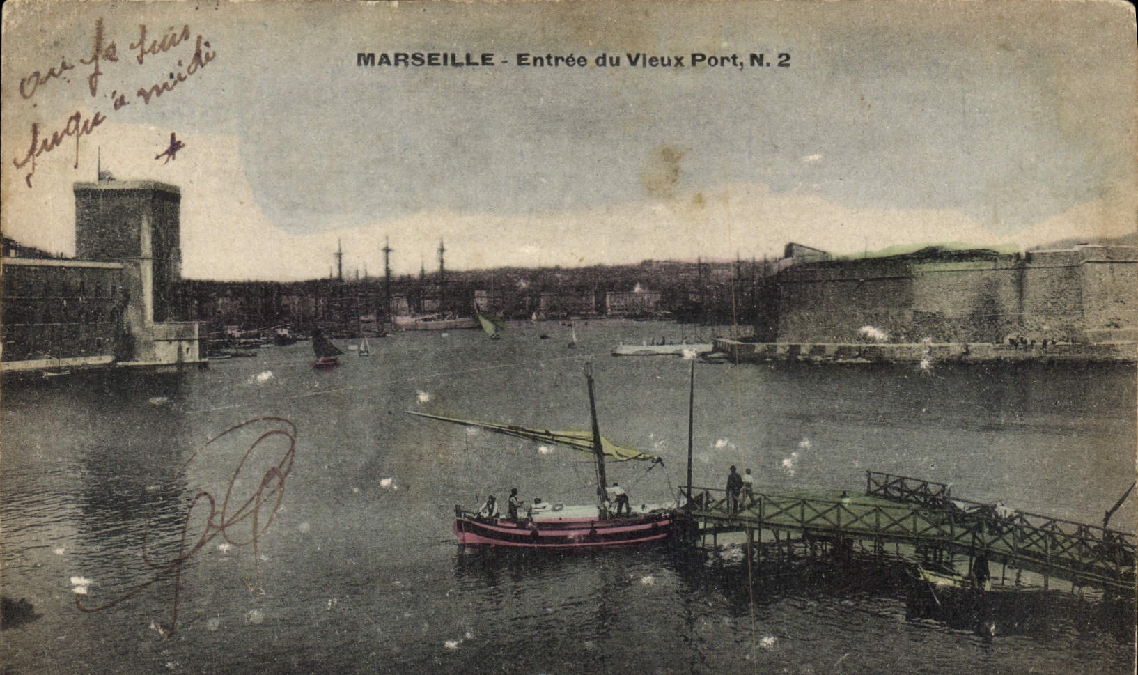 CPA Marseille entree du Vieux Port Bateau
