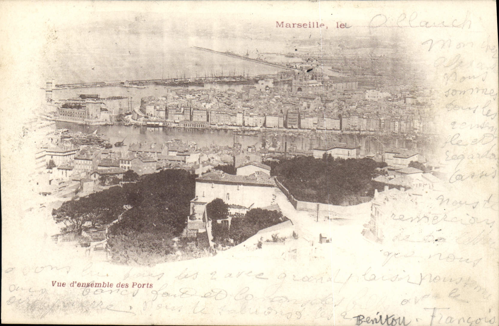 CPA Marseille vue d'ensemble des Ports