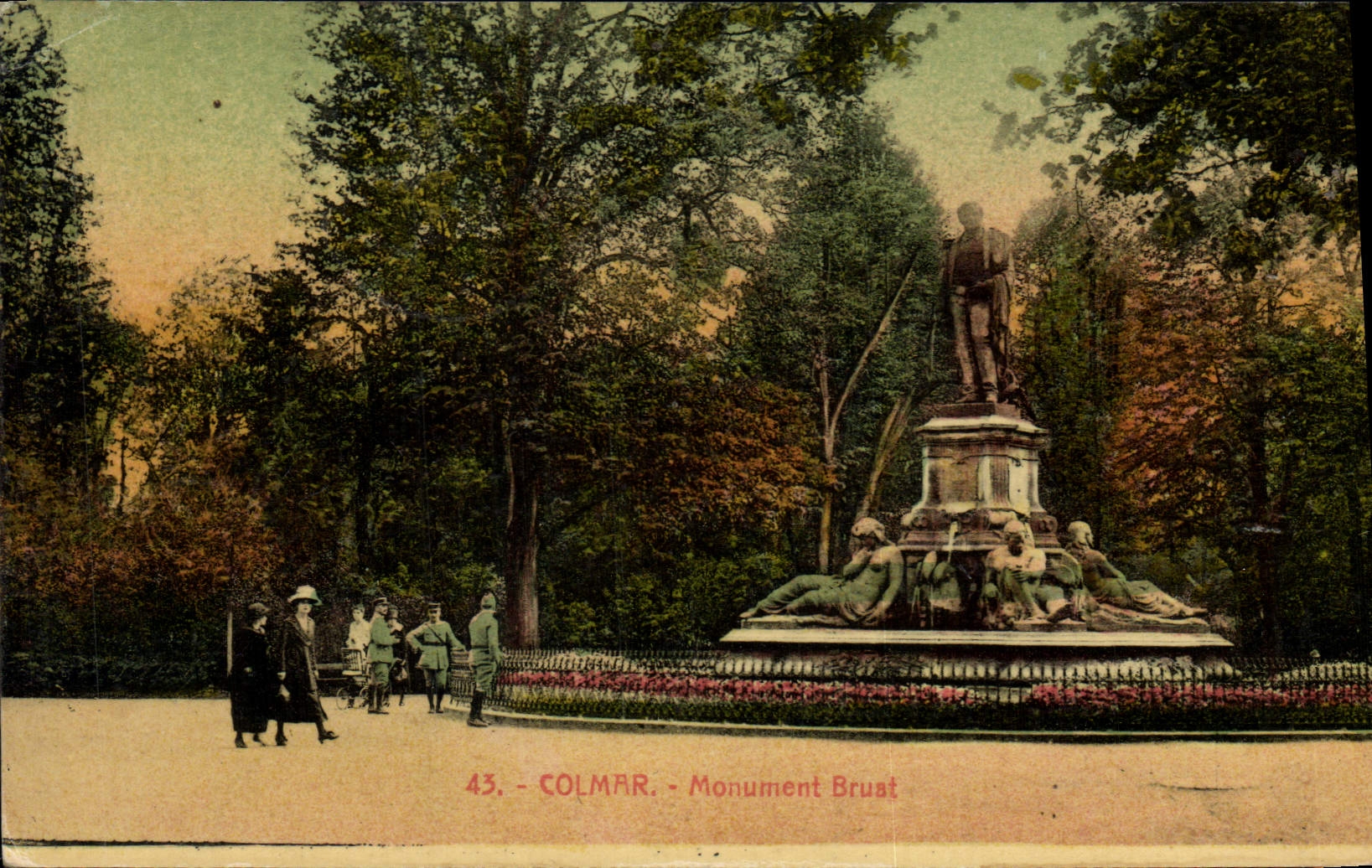 CPA Colmar Monument Bruat 