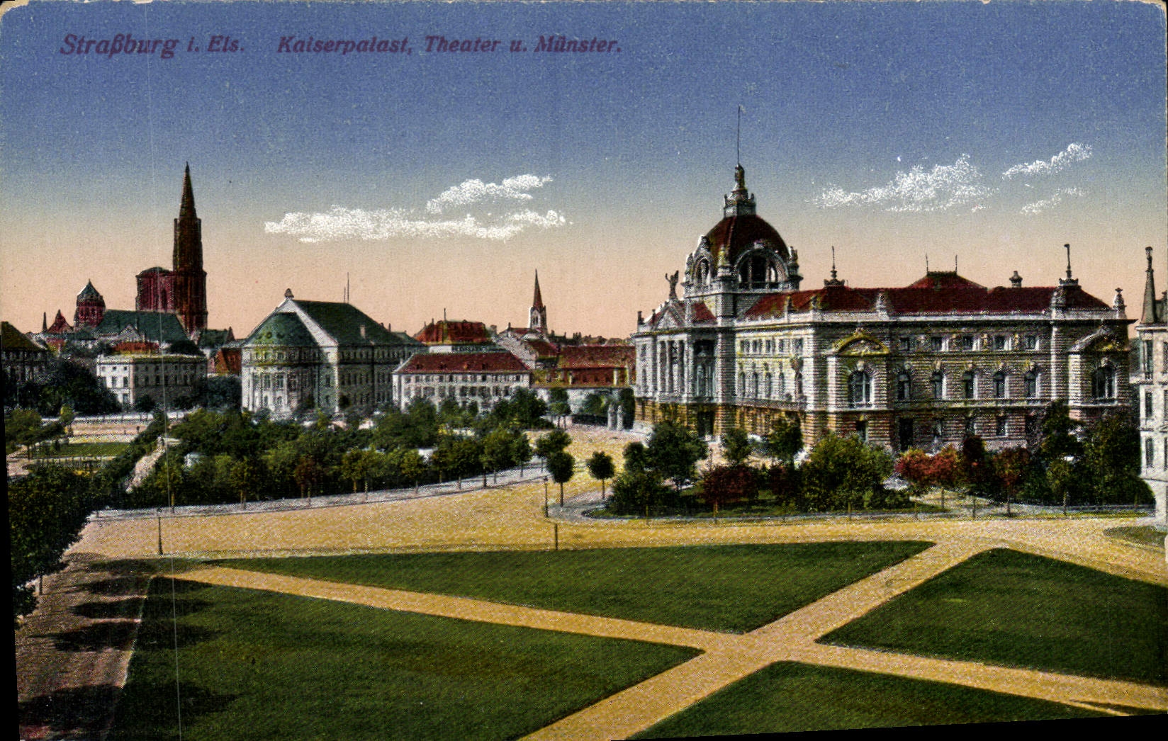 CPA Strasbourg Kaiserpalast Theater U Munster 