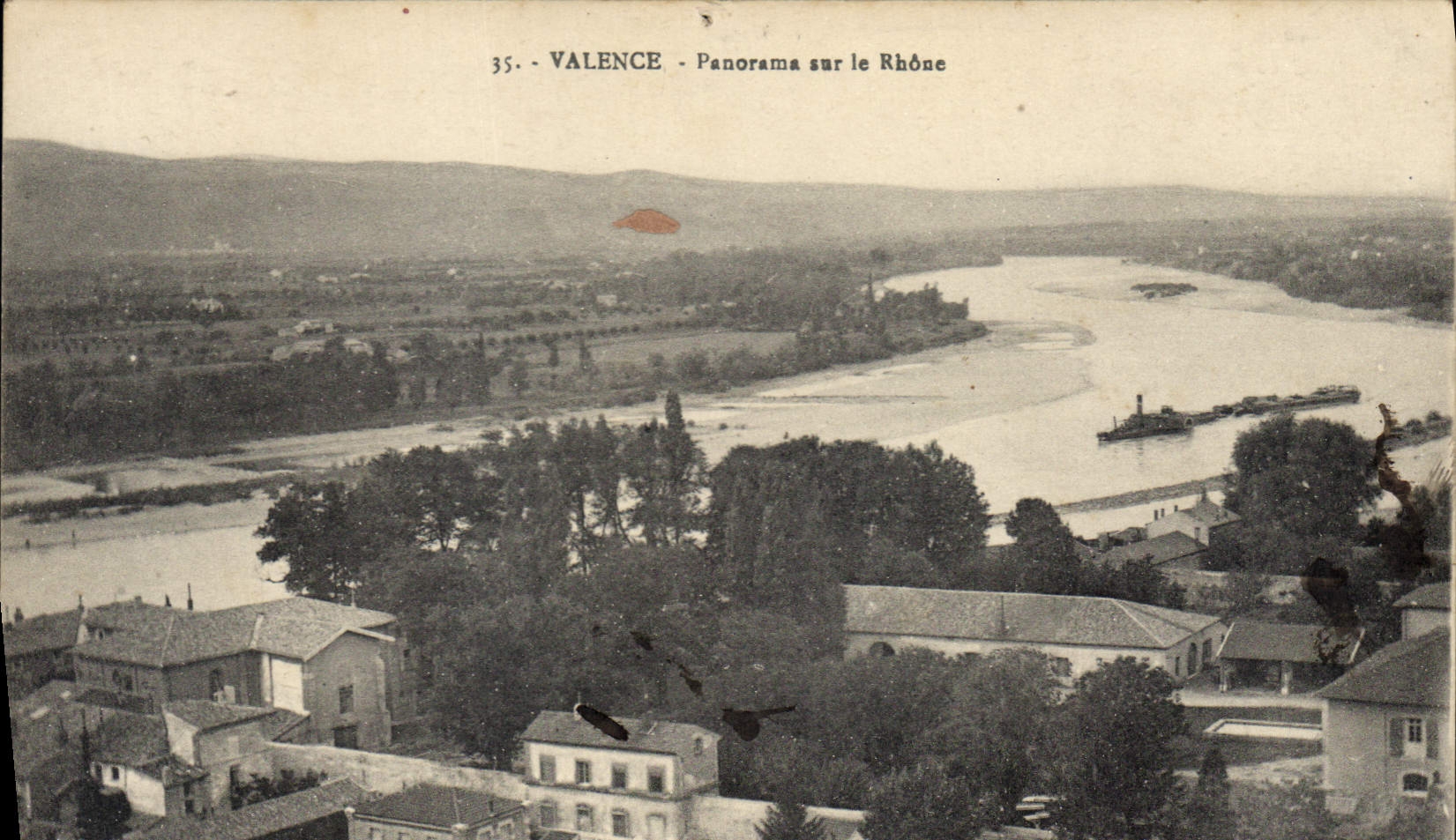 CPA Valence panorama sur le Rhone 