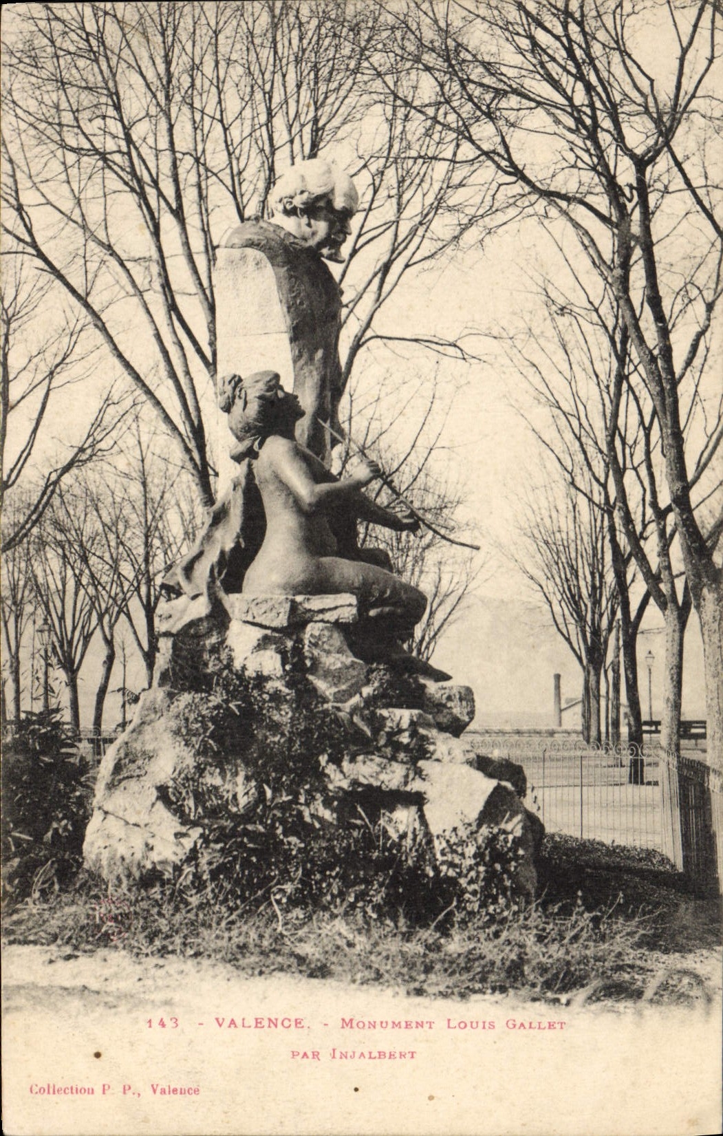 CPA Valence Monument Louis Gallet par Injalbert