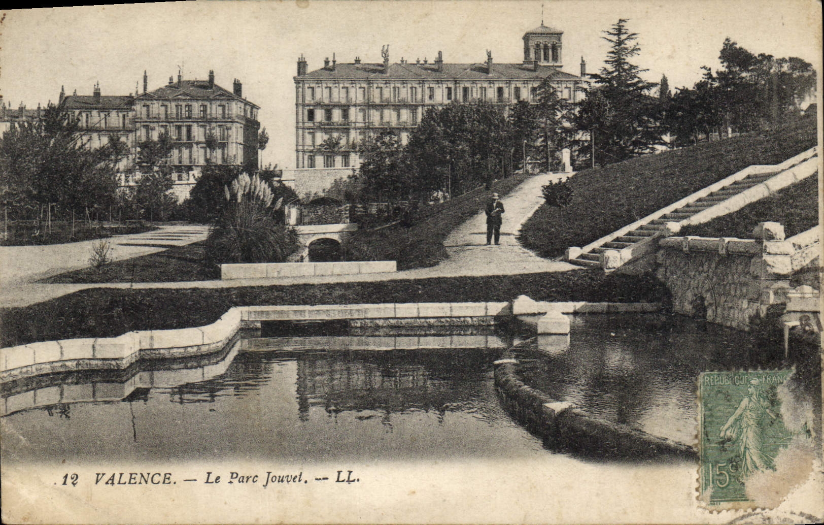 CPA Valence Parc Jouvet 