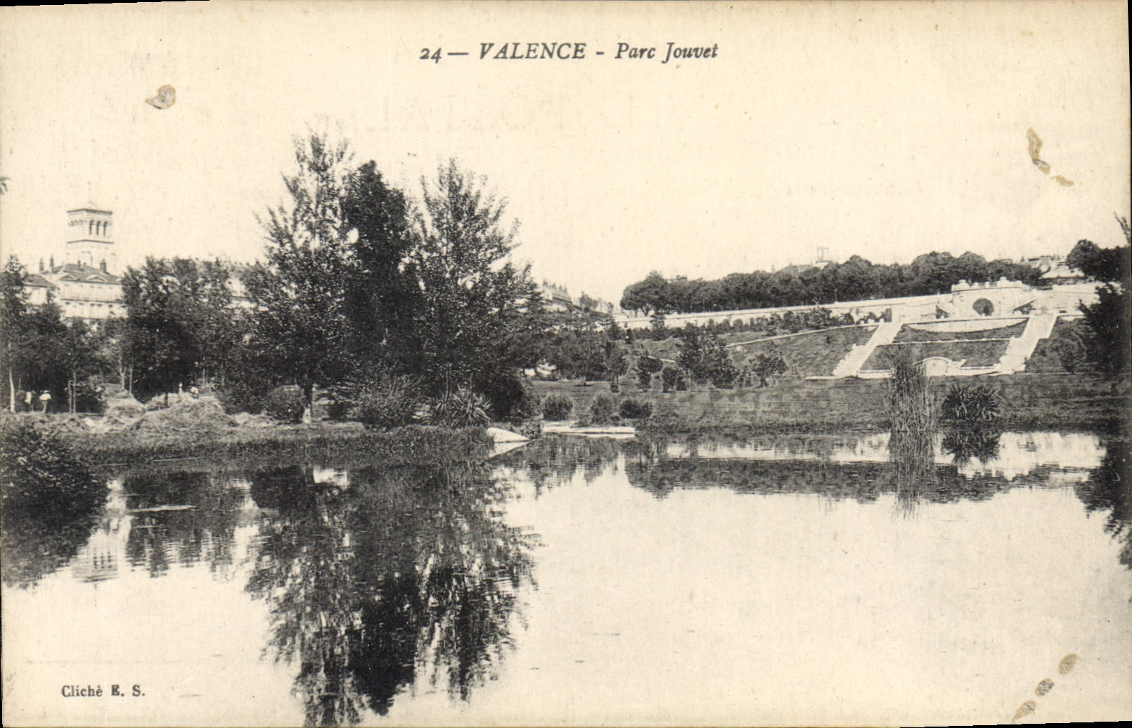 CPA Valence parc Jouvet 