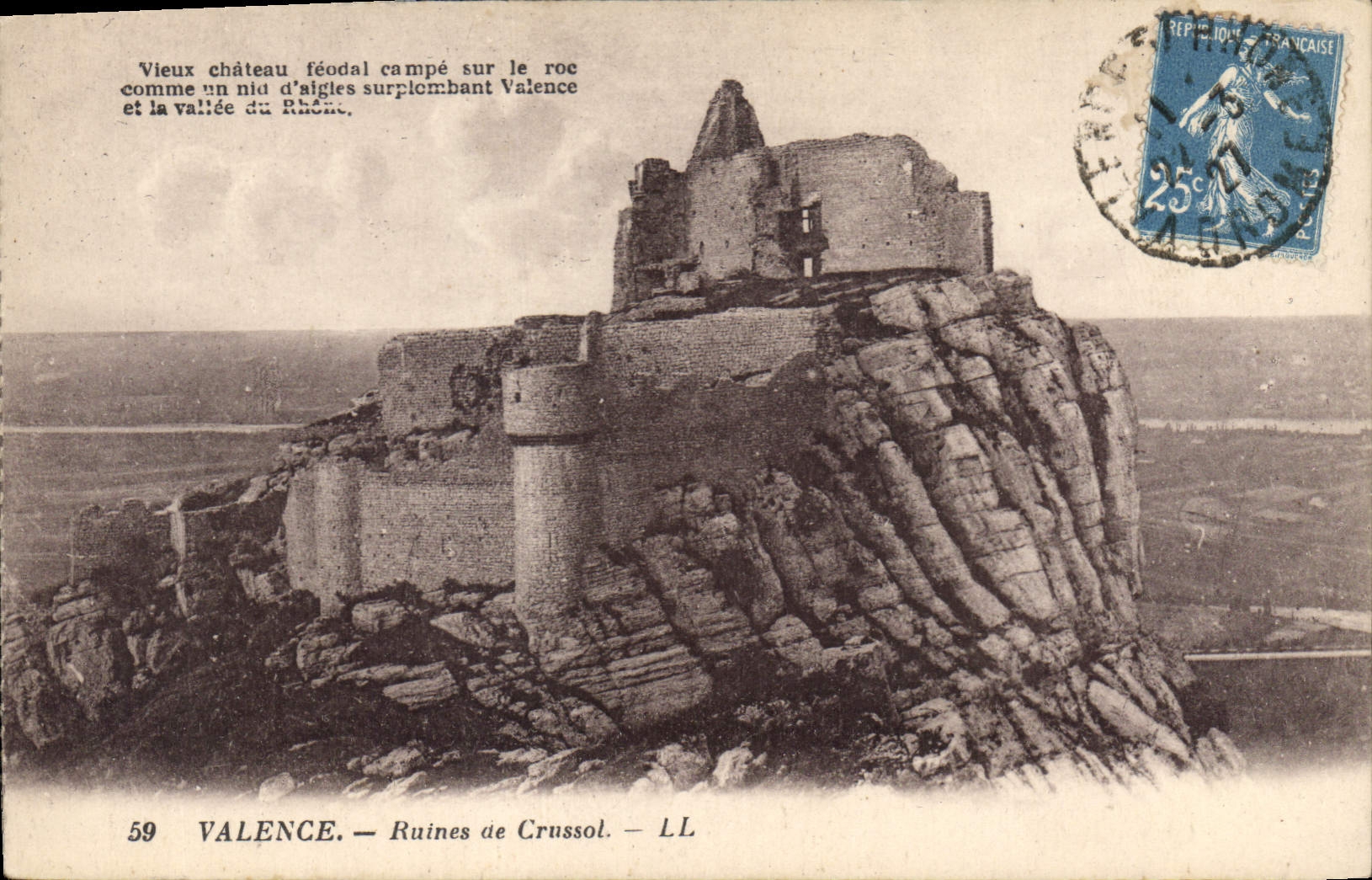 CPA Valence Ruines de Crussol 
