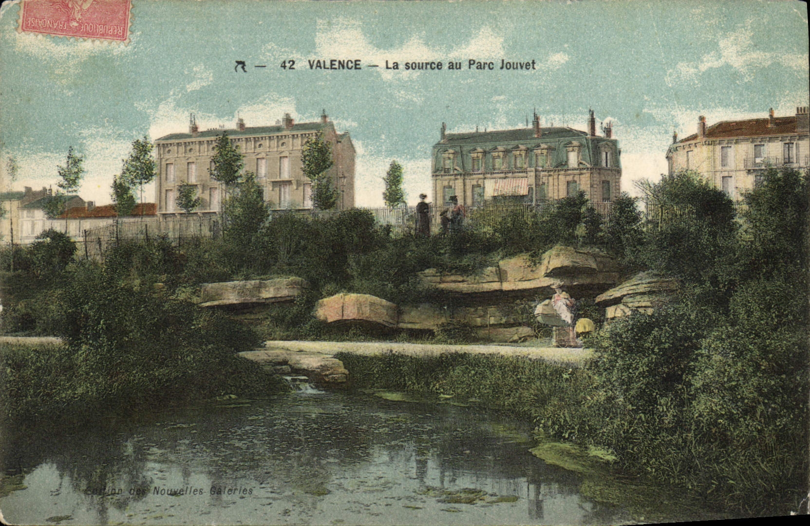 CPA Valence La Source au Parc Jouvet 