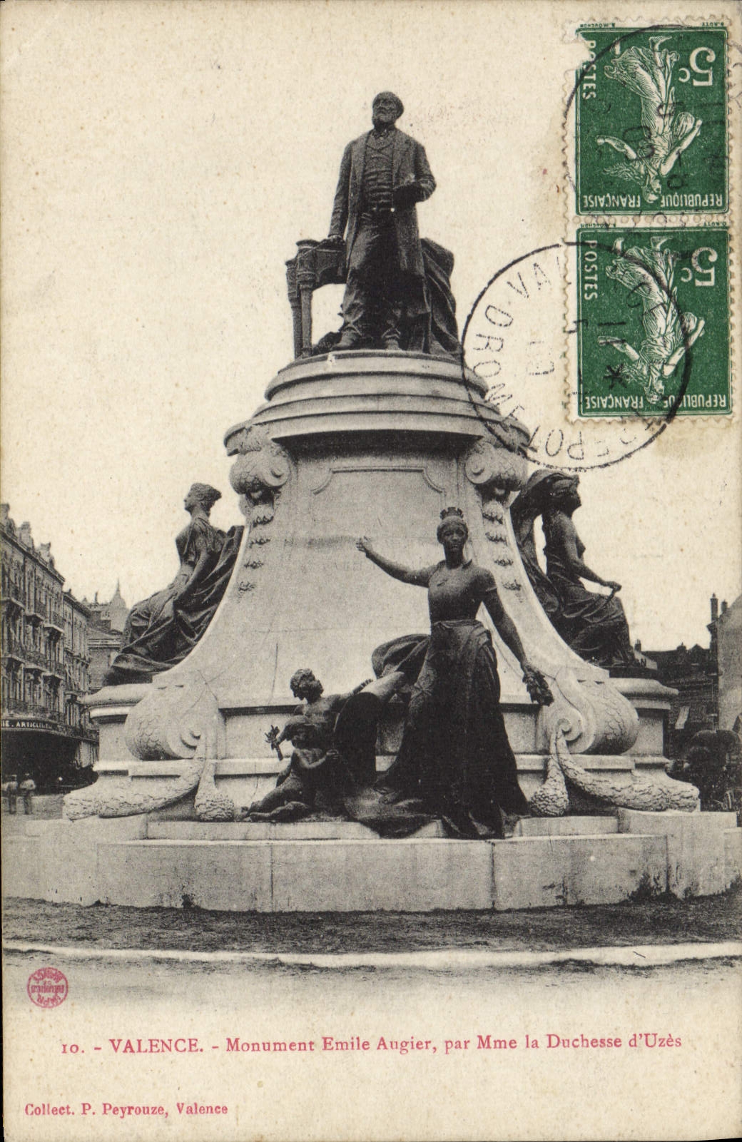 CPA Valence Monument Emile Augier 