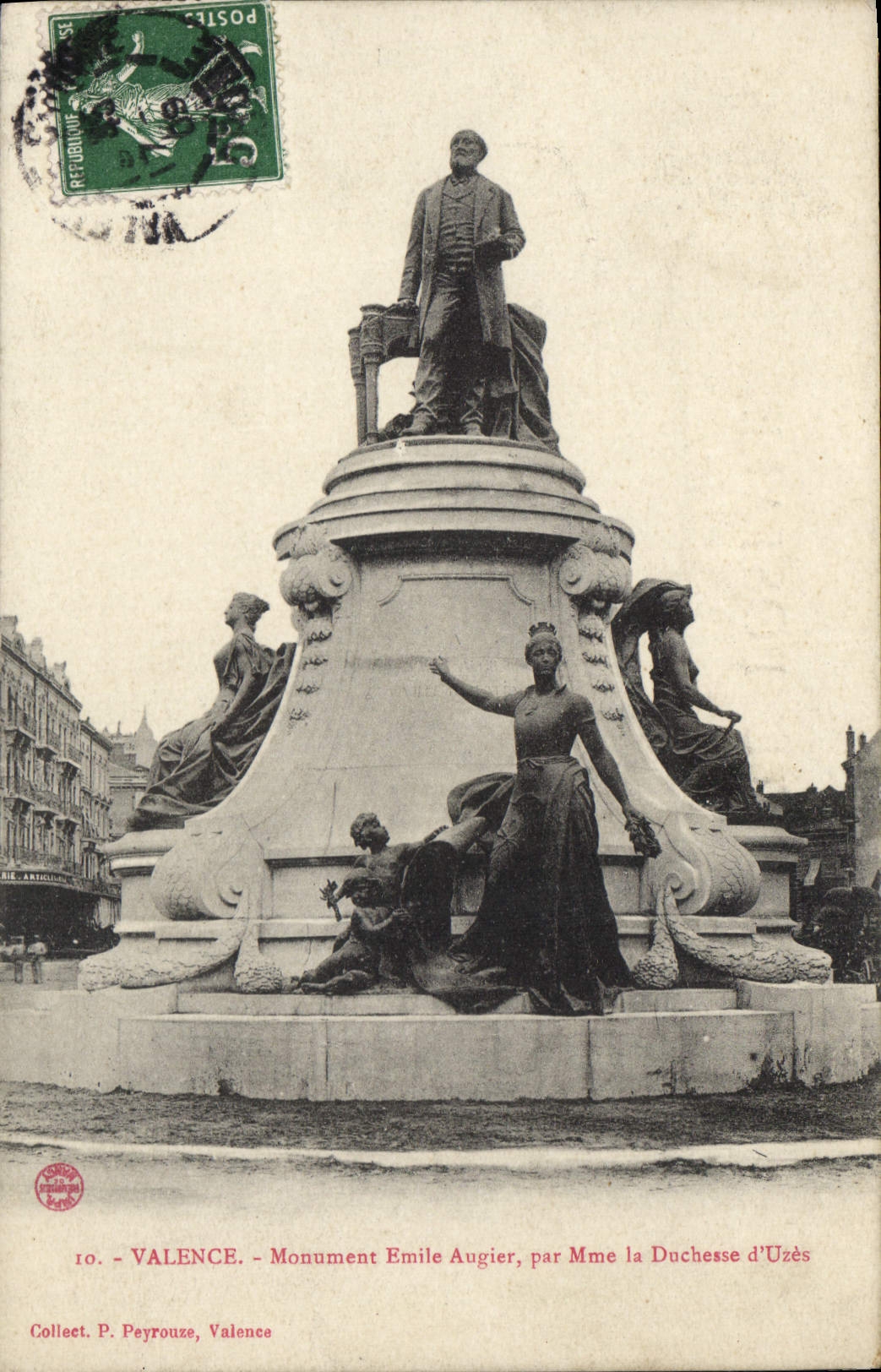 CPA Valence Monument Emile Augier 