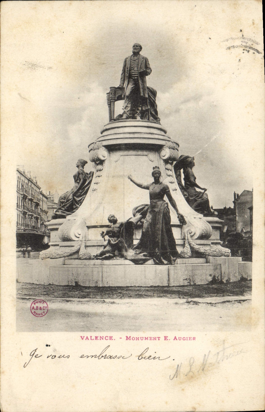 CPA Valence Monument Emile Augier 