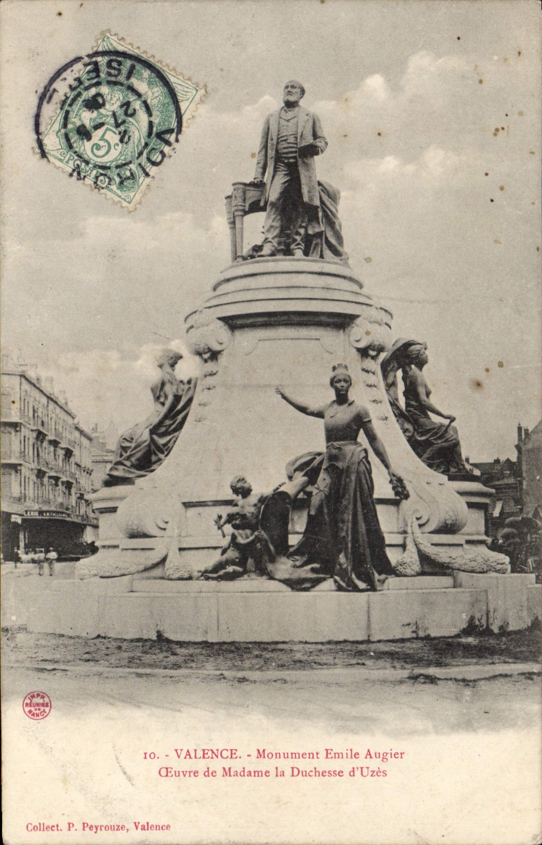 CPA Valence Monument Emile Augier 