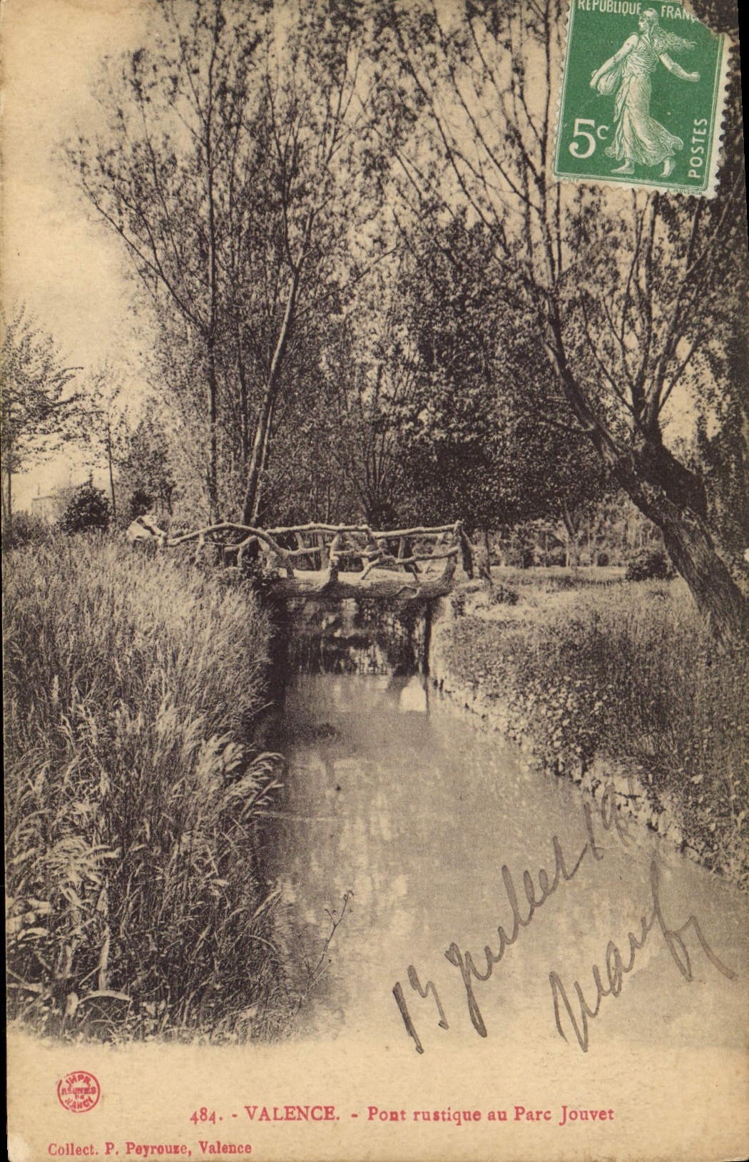 CPA Valence Pont rustique au Parc Jouvet 