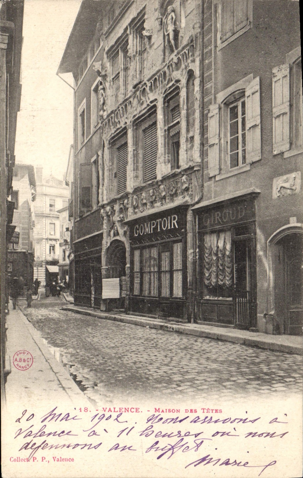 CPA Valence maison des Tetes 