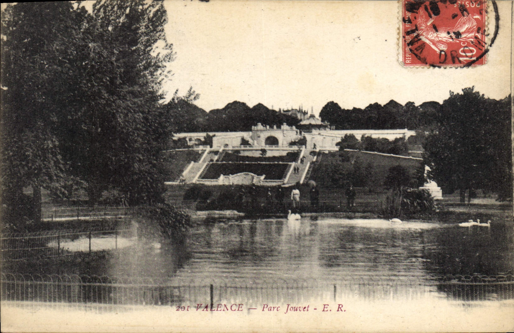 CPA Valence parc Jouvet 