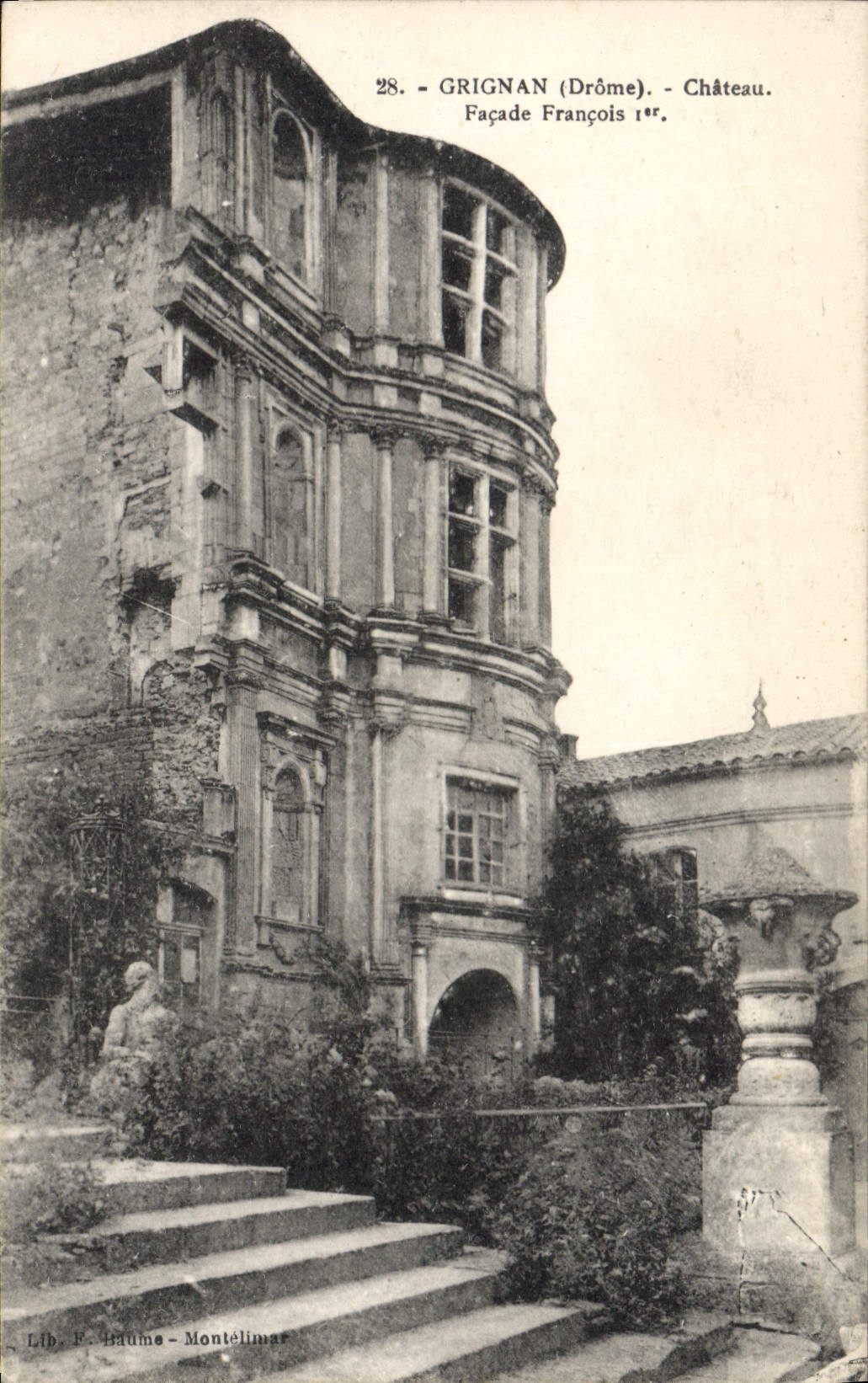 CPA Grignan Drome chateau facade Francois I
