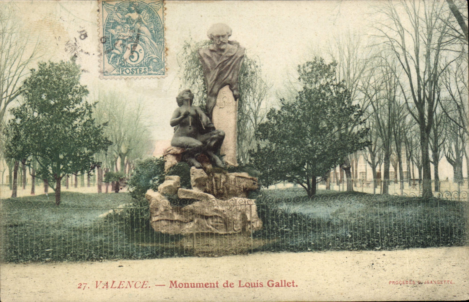 CPA Valence Monument de Louis Gallet 