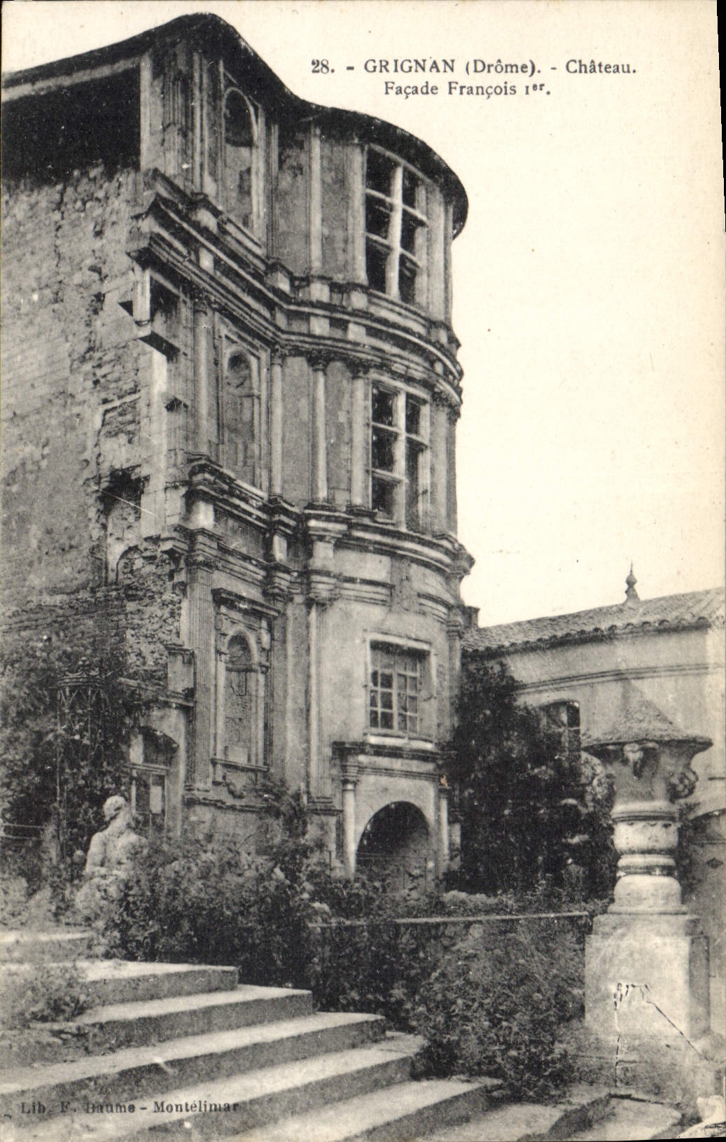 CPA Grignan Drome chateau facade Francois I