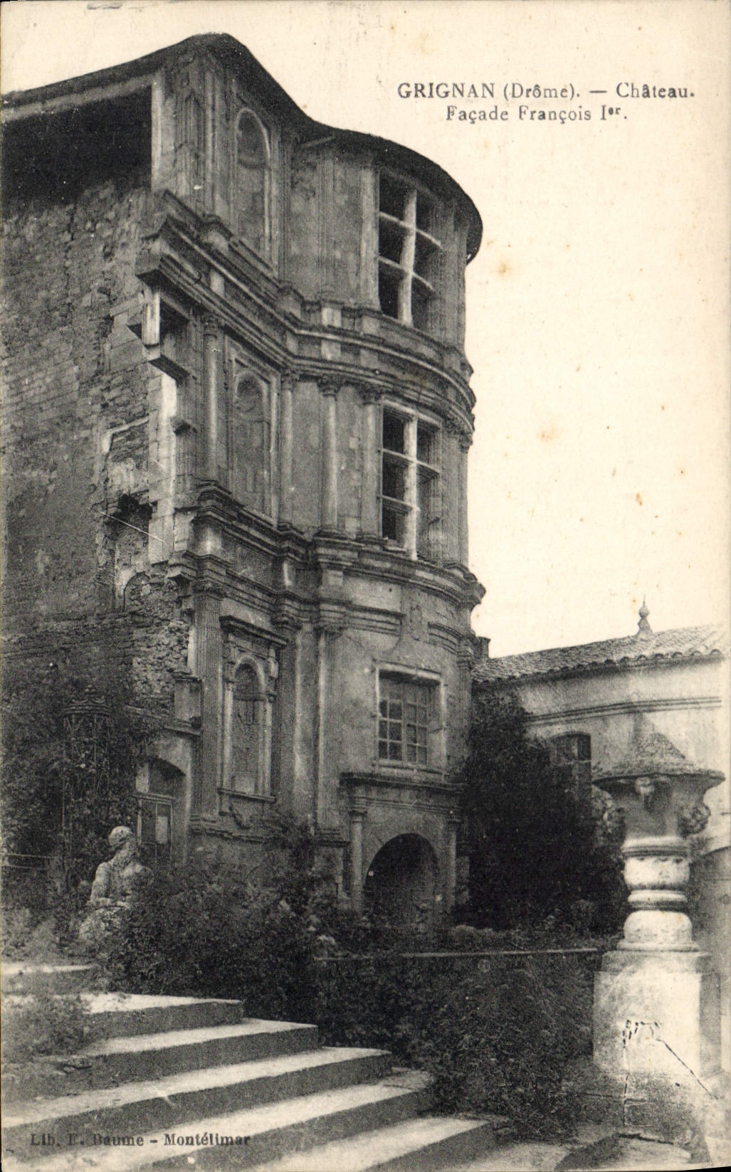 CPA Grignan Drome chateau facade Francois I