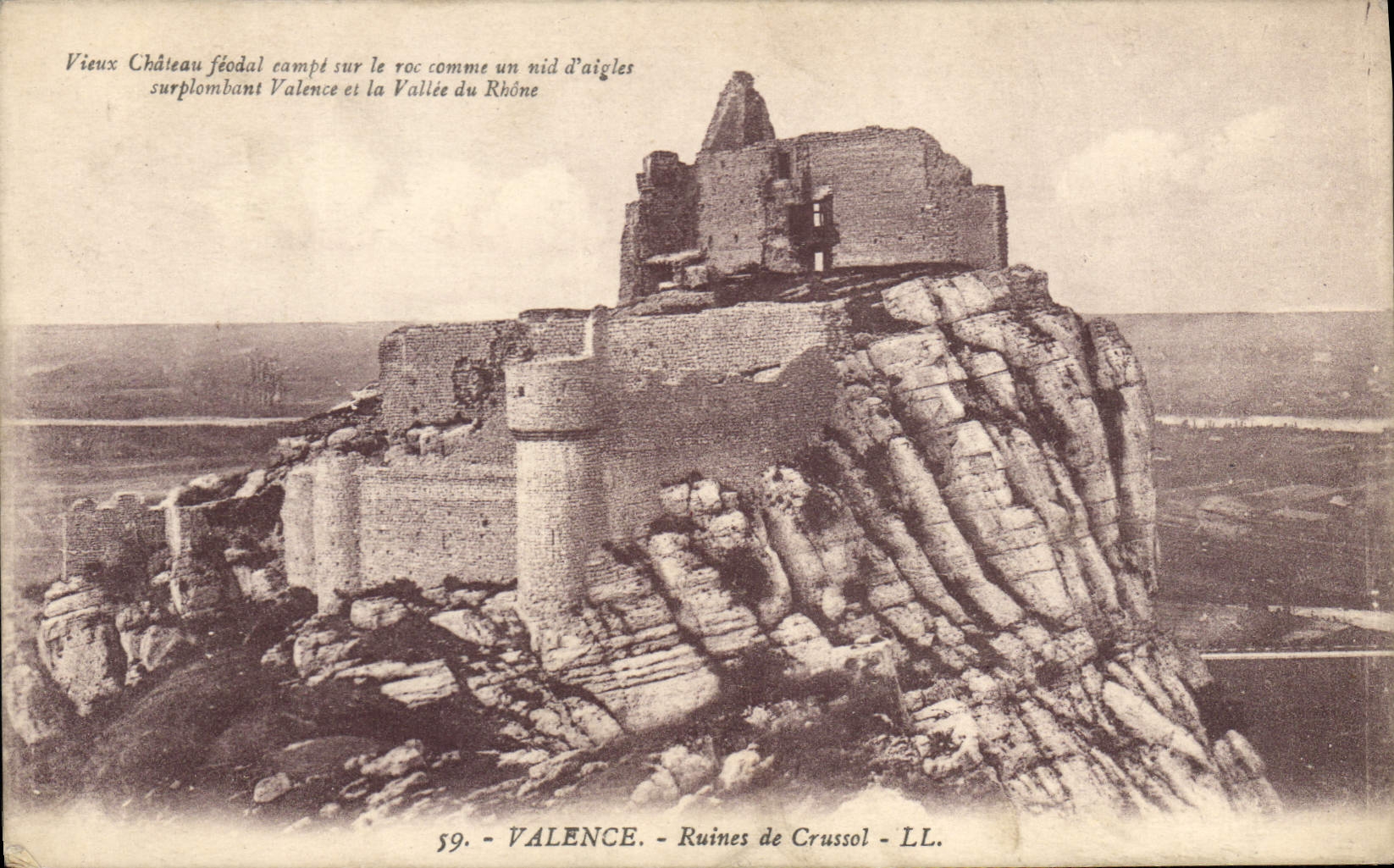 CPA Valence Ruines de Crussol 