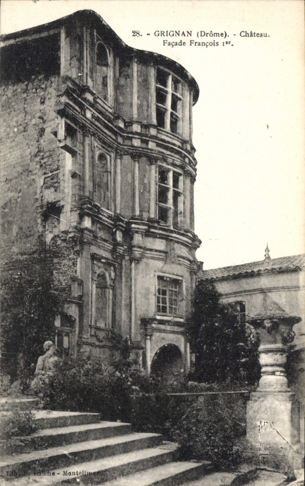 CPA Grignan Drome Chateau Facade Francois