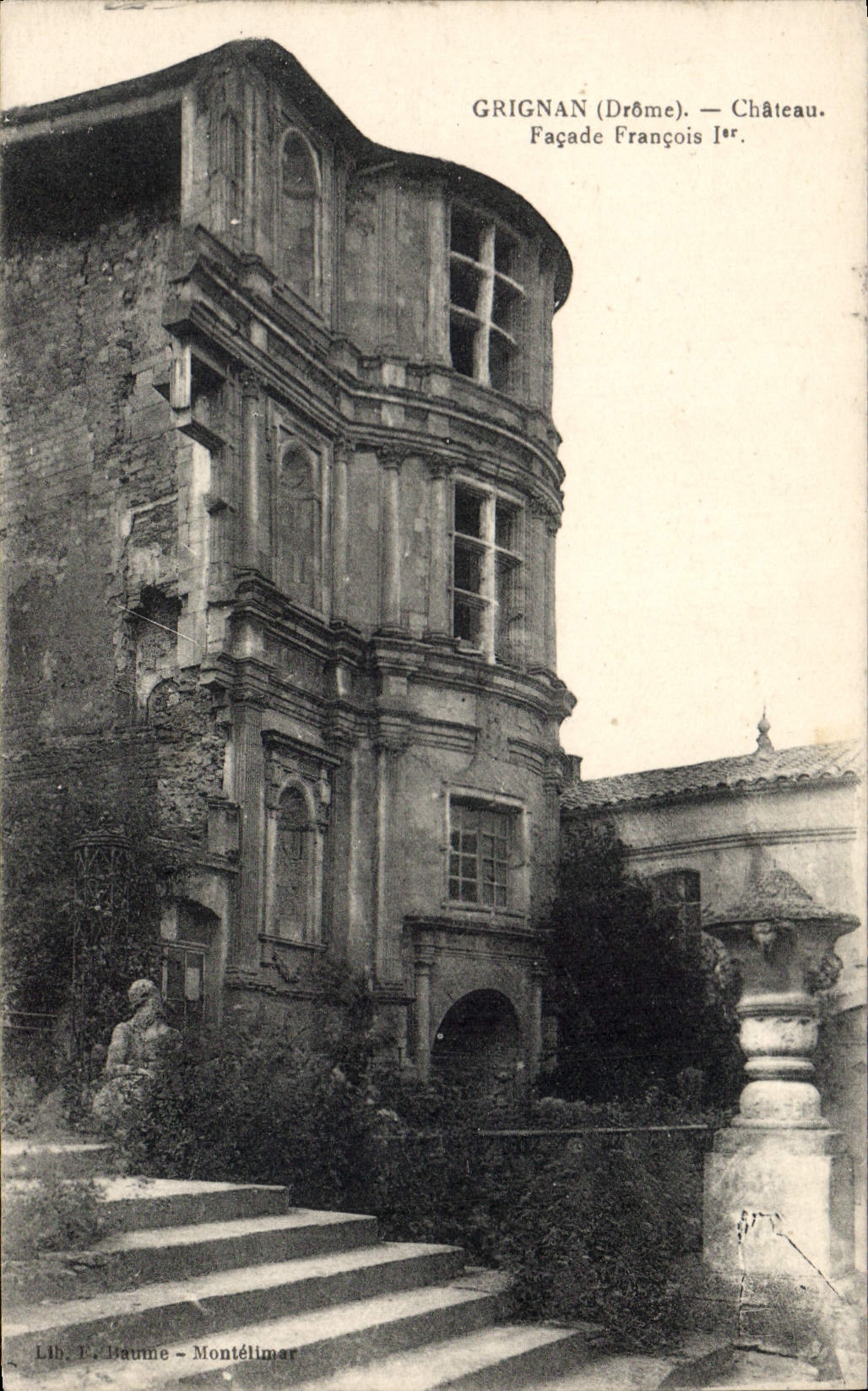 CPA Grignan Drome Chateau Facade Francois