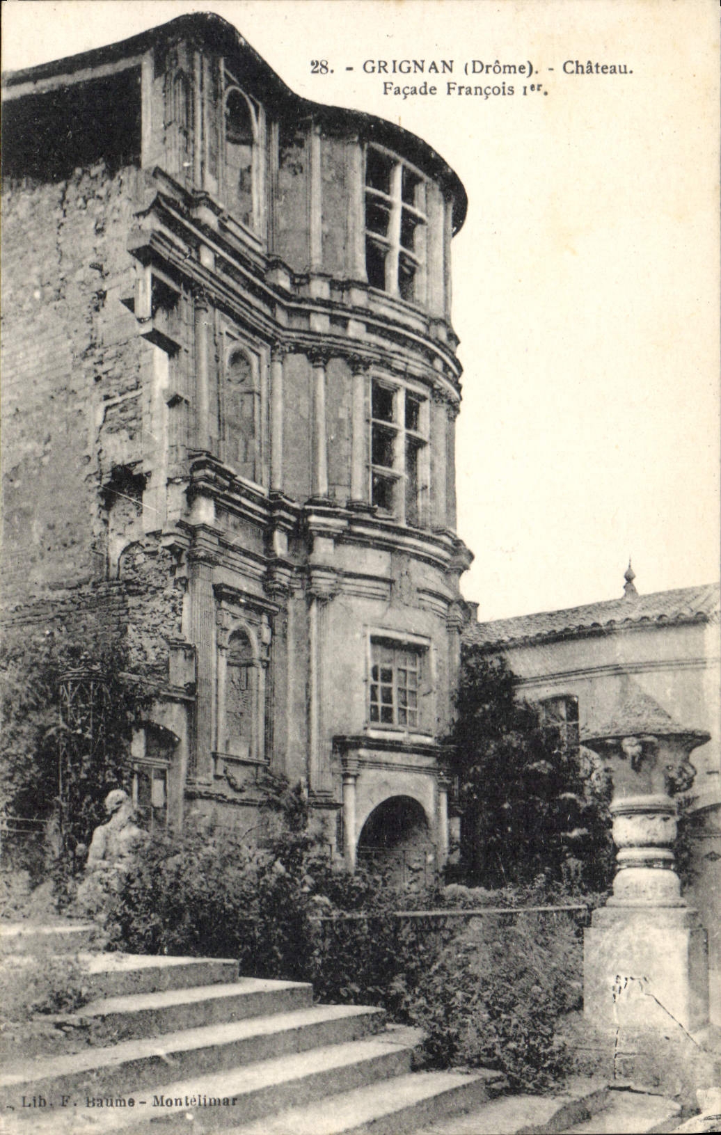 CPA Grignan Drome Chateau Facade Francois