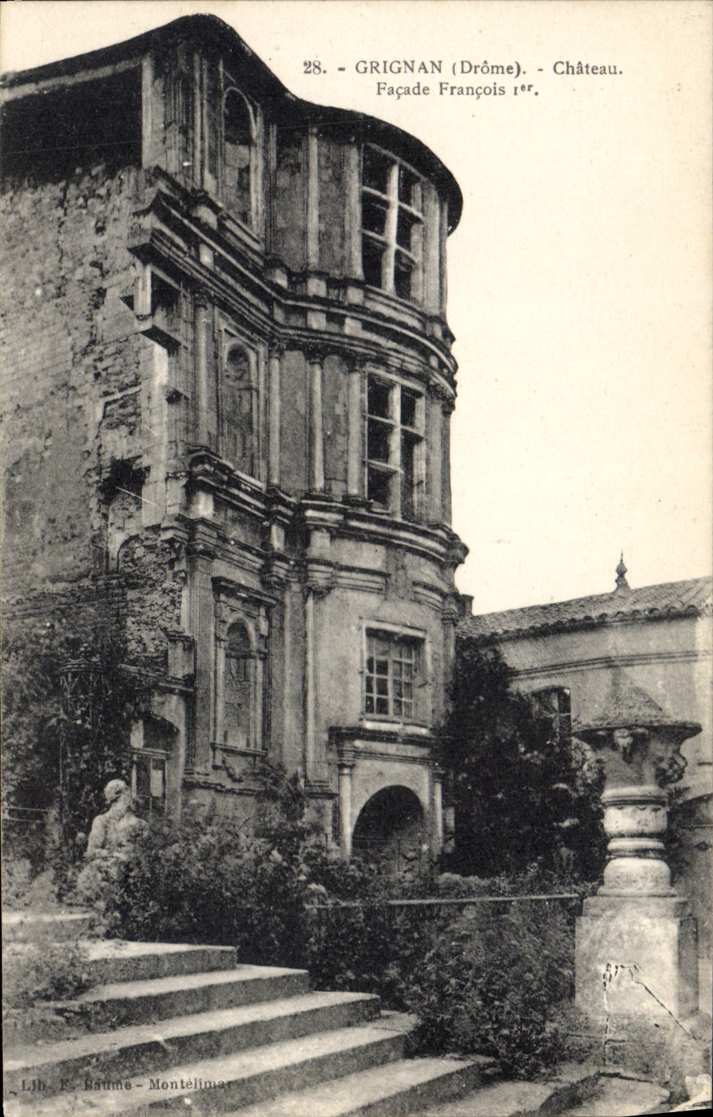 CPA Gragnan Drome Chateau Facade Francois I