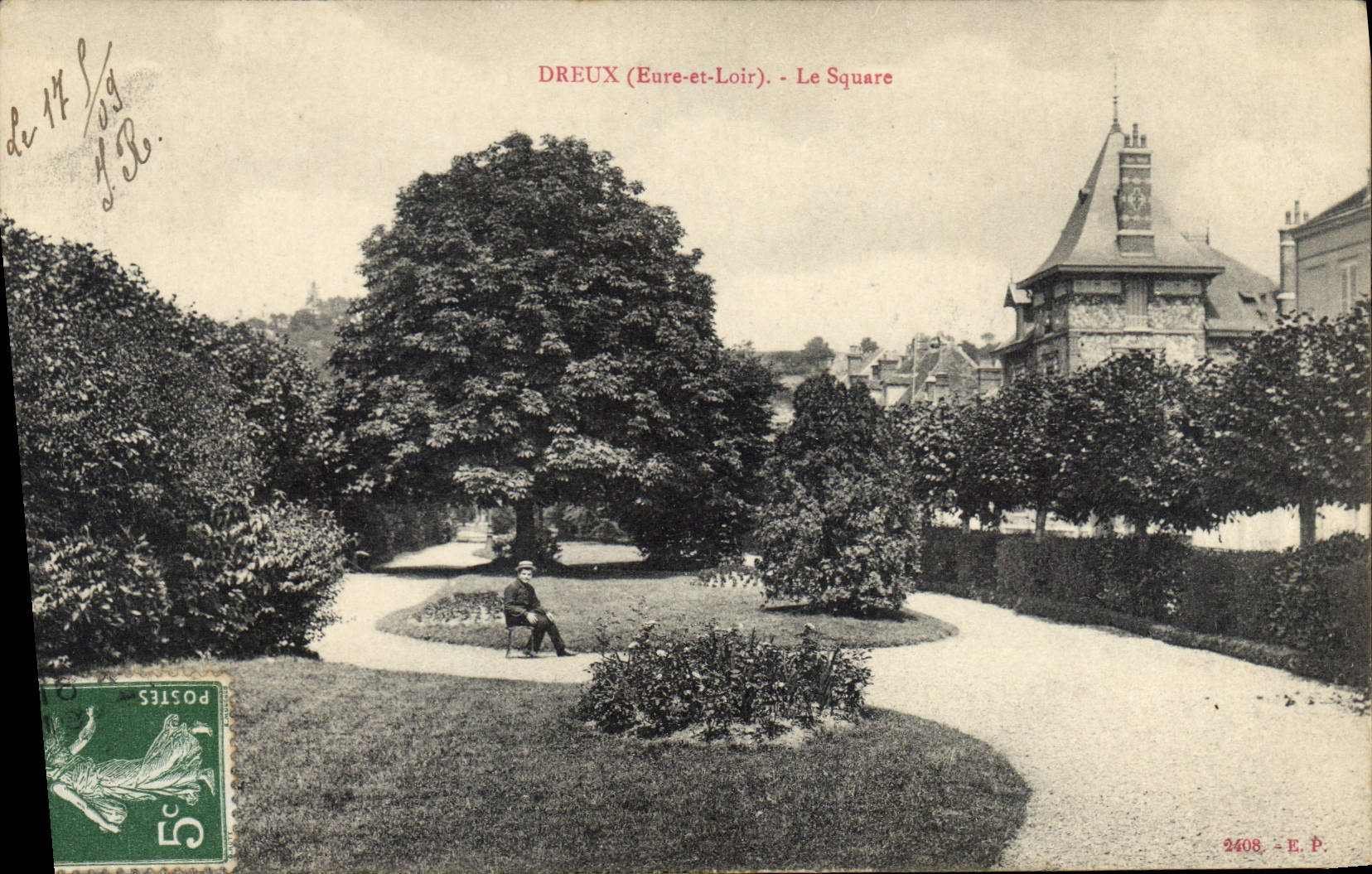 CPA Dreux eure et loir le square