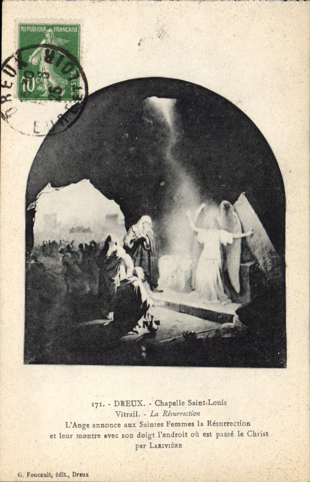 CPA Dreux chapelle saint louis Vitrail La resurrection