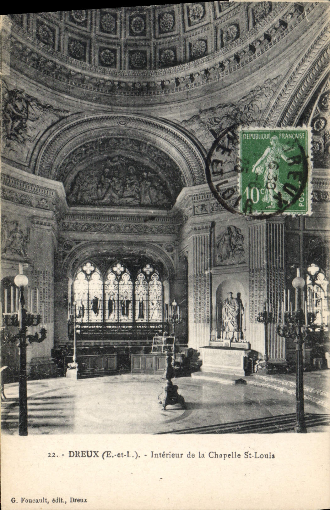 CPA Dreux Interieur de la chapelle st louis