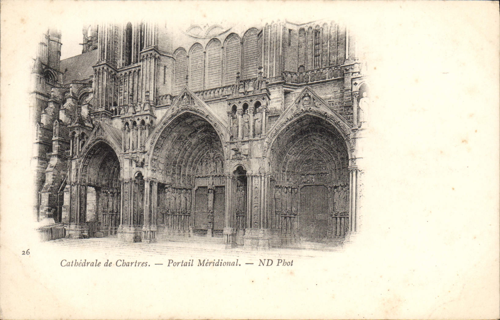 CPA Chartres Cathedrale de Chartres Portail Meridional