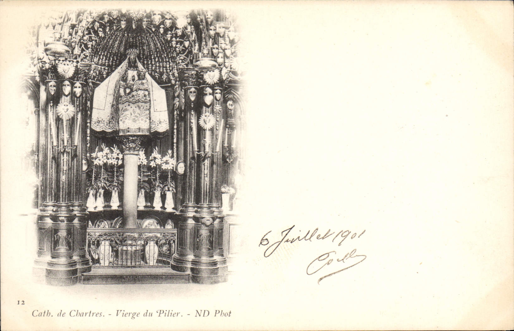 CPA Chartres Cathedrale de Chartres Vierge du Pilier