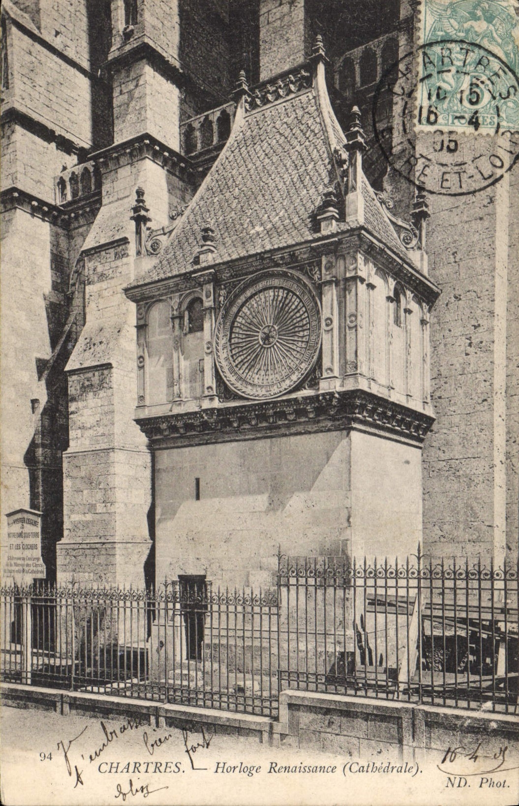 CPA Chartres Horloge Renaissance (Cathedrale)